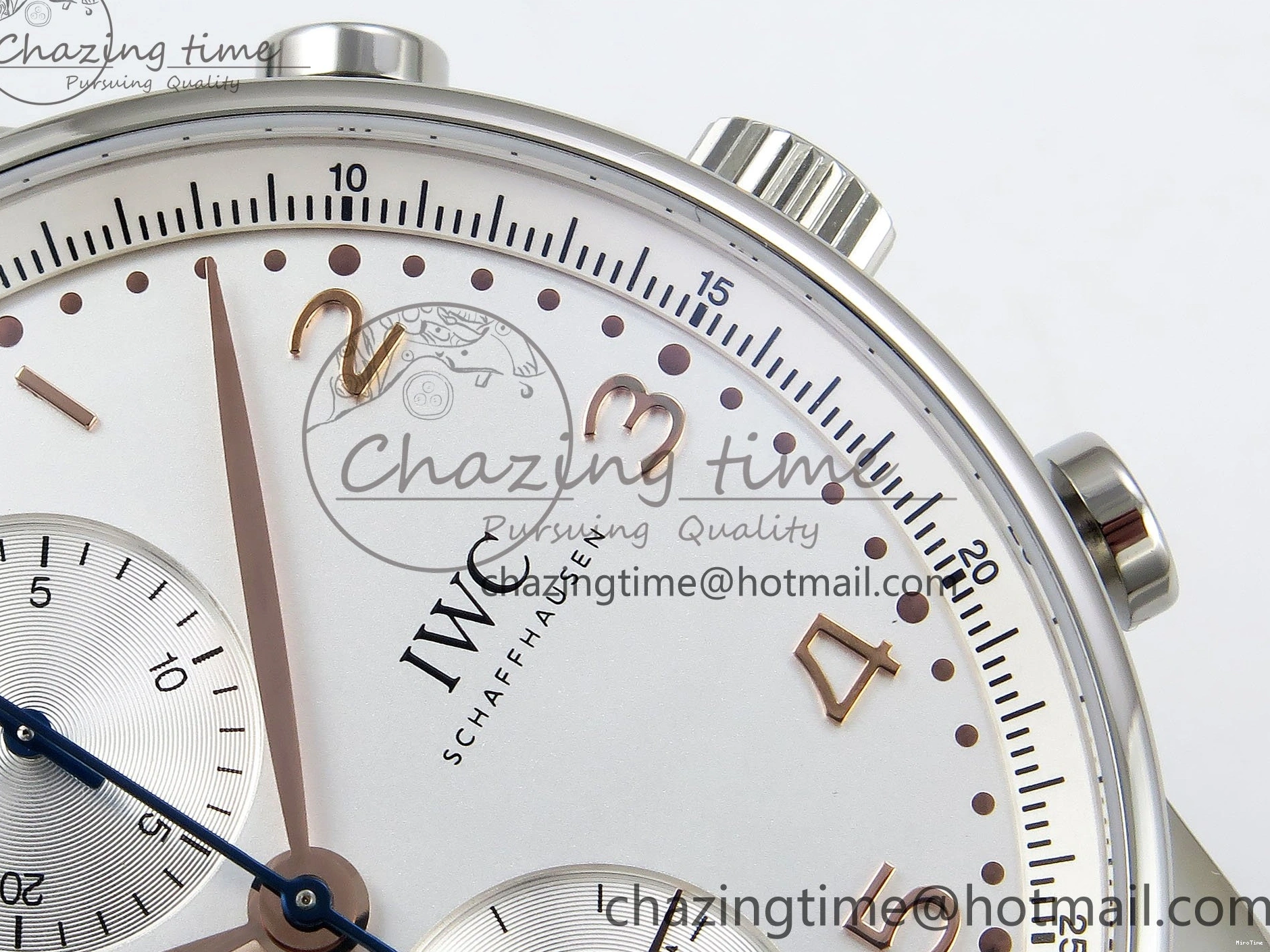 MIROTIME 0403 Portuguese Chrono IW3716 Z+F 1:1 Best Edition White Dial on Gray Rubber Strap A WrinkleFree 7014